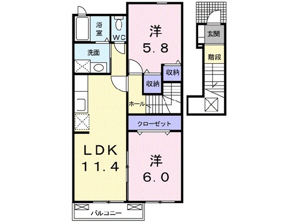 オパールⅠ番館の物件間取画像